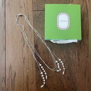 Stella & Dot Silver Brynn Lariat Layered Geometric Necklace